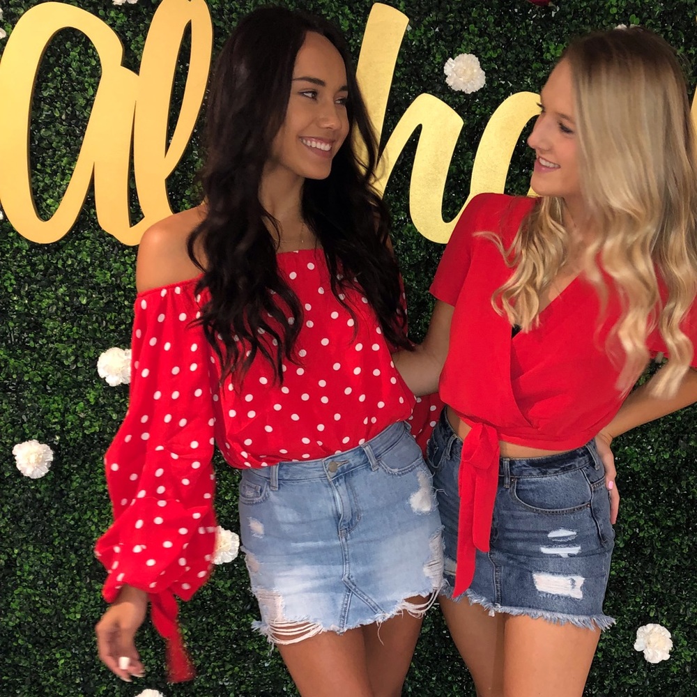 Off the shoulder blouse
